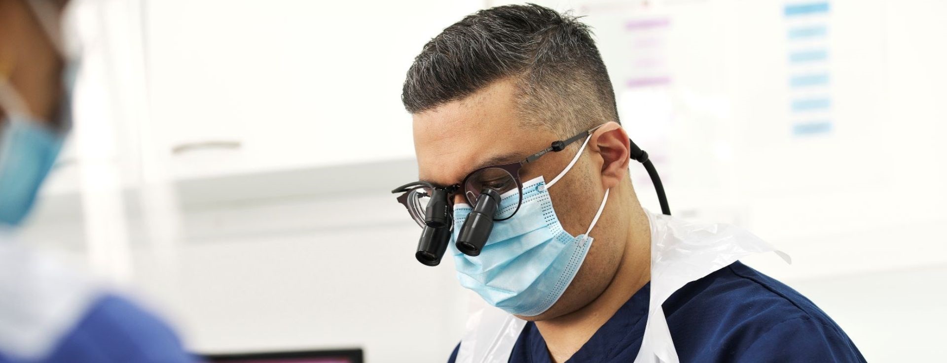 Dentist carrying out an examination